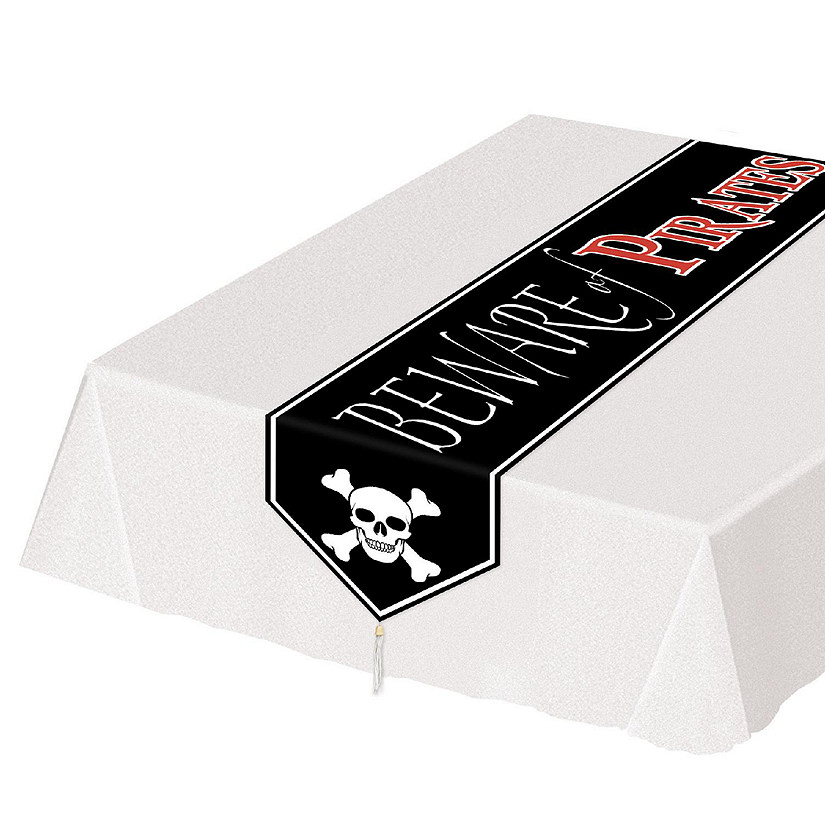 Beistle - Printed Beware Of Pirates Table Runner - 12 Pack Image