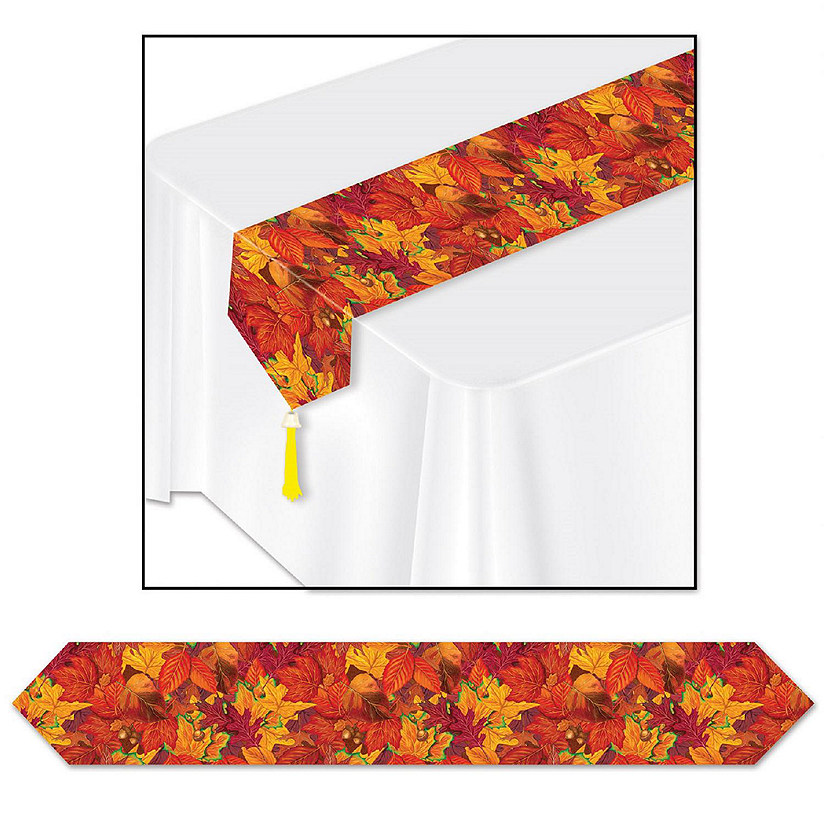 Beistle - Printed Fall Leaf Table Runner - 12 Pack Image