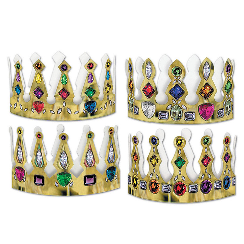 Beistle - Printed Jeweled Crowns - 72 Pack Image
