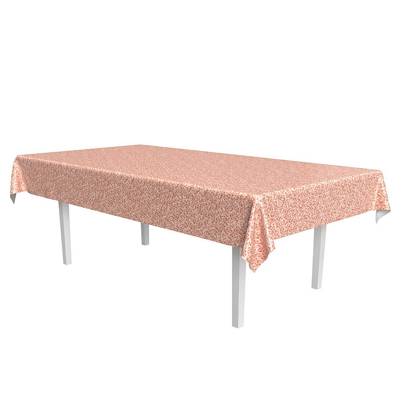 Beistle - Printed Sequined Tablecover - Rose Gold - 12 Pack Image