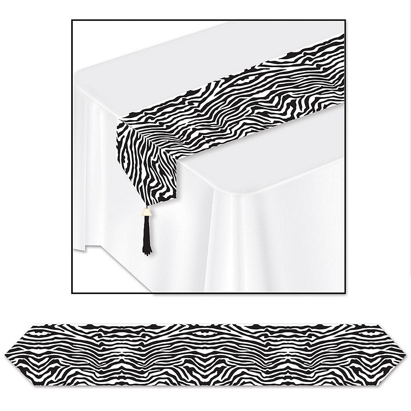 Beistle - Printed Zebra Print Table Runner - 12 Pack Image