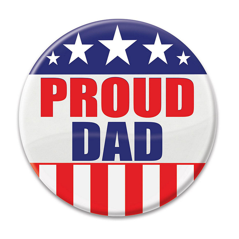 Beistle - Proud Dad Button - 6 Pack Image