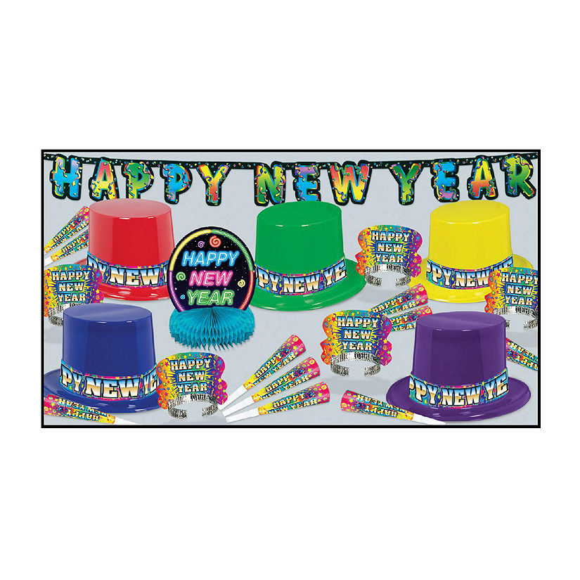 Beistle - Rainbow Blast New Year's Eve Assorted for 10 - 1 Pack Image