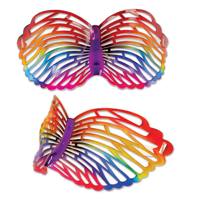 Beistle - Rainbow Butterfly Glasses - 6 Pack Image