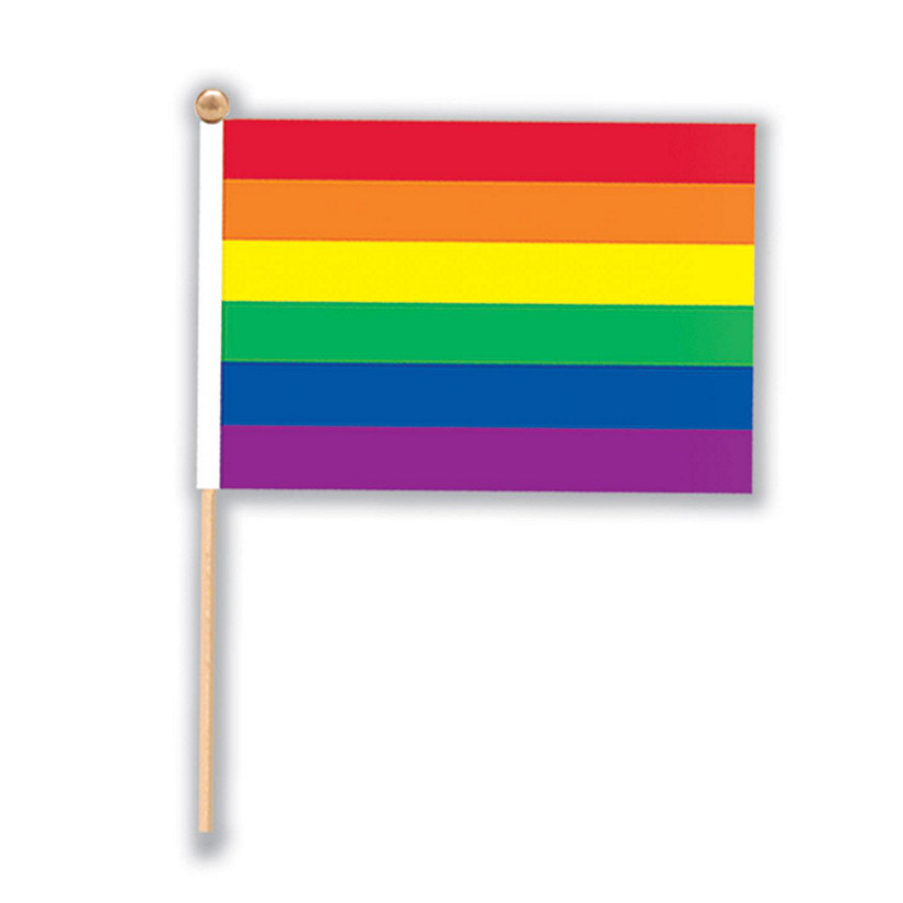 Beistle - Rainbow Flag - Fabric - 4" x 6" - 12 Pack Image