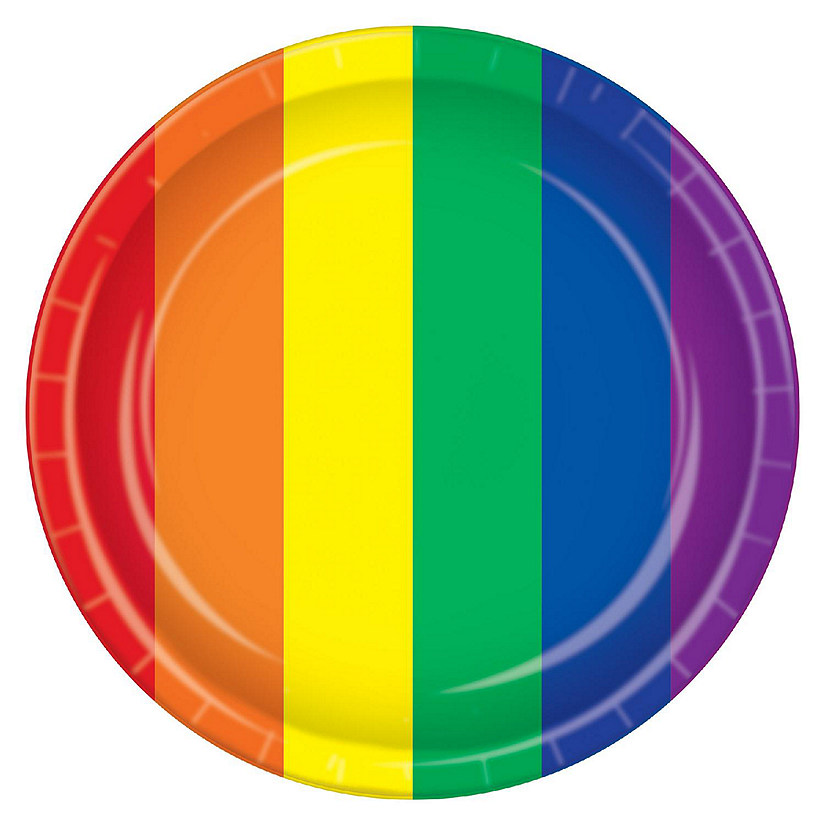 Beistle - Rainbow Plates - 7" - 12 Pack Image