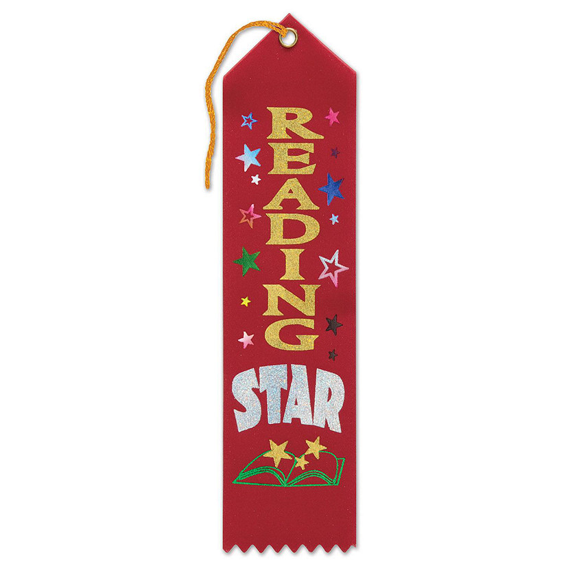 Beistle - Reading Star Award Ribbon - 6 Pack Image