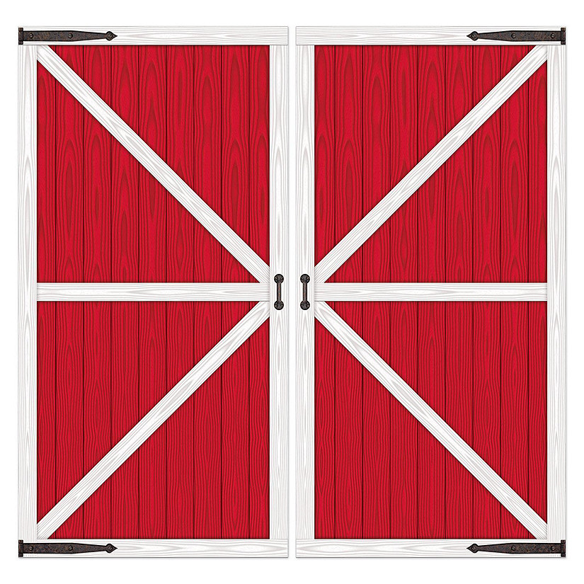 Beistle - Red Barn Door Props - 12 Pack Image