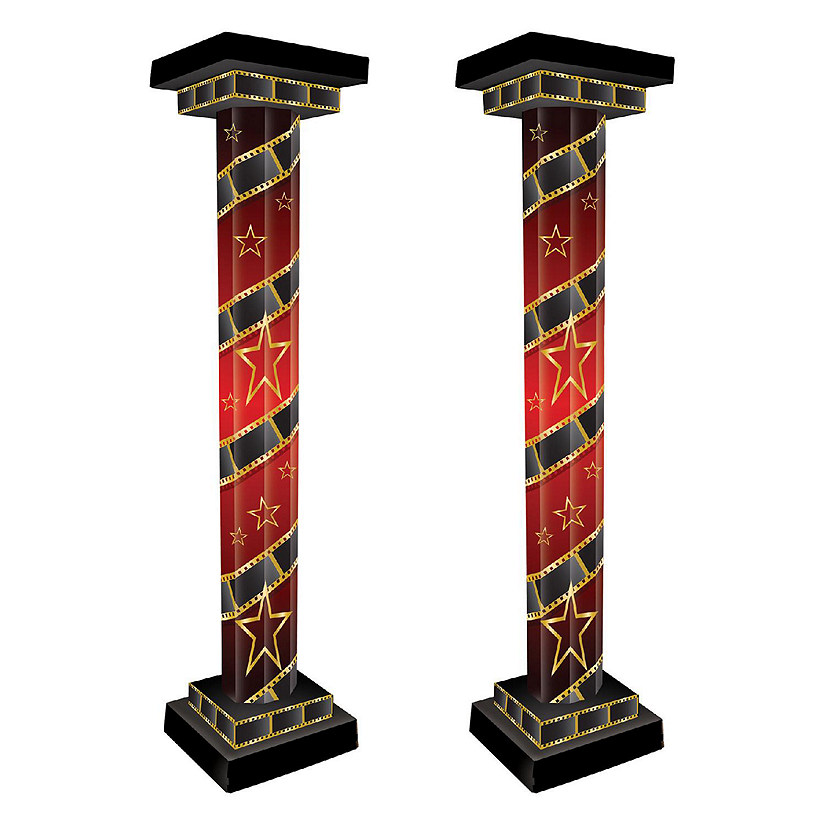 Beistle - Red Carpet 3-D Tall Column Props - 1 Pack Image