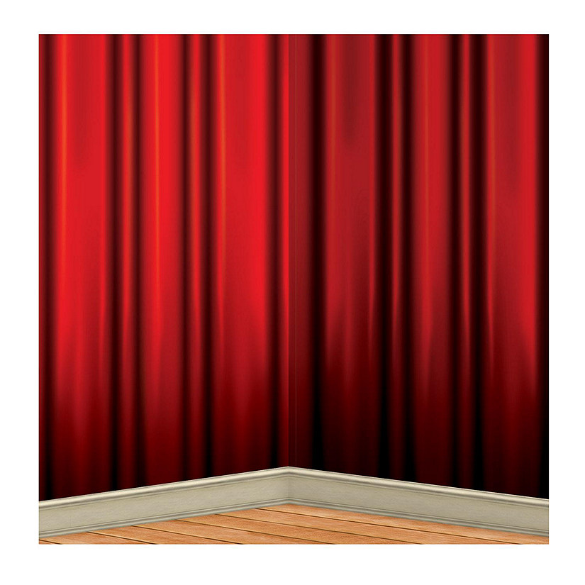 Beistle - Red Curtain Backdrop - 6 Pack Image