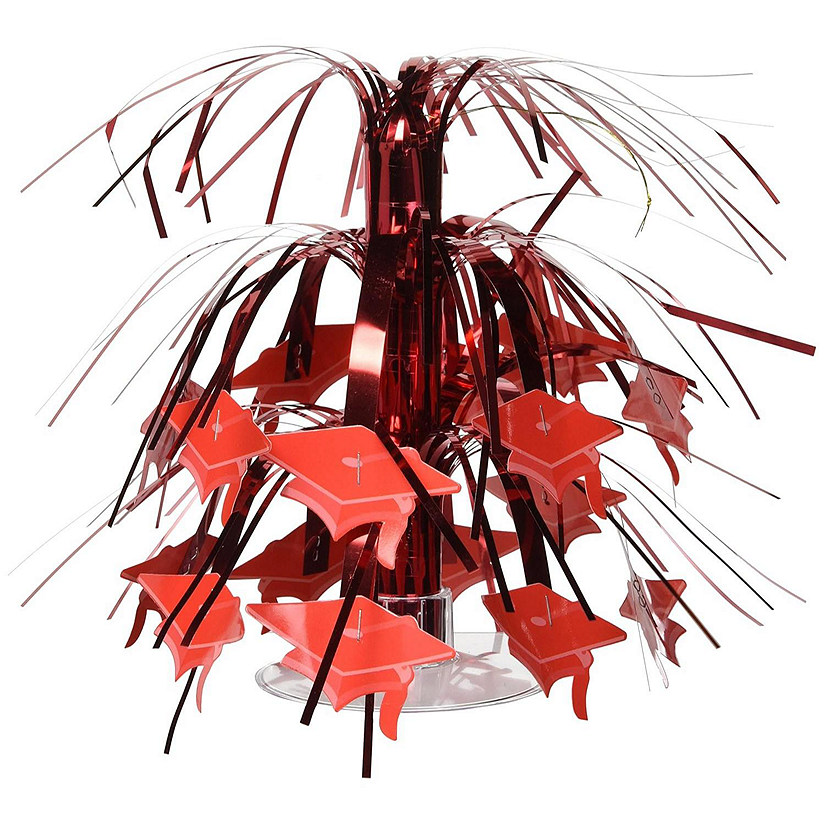 Beistle - Red Grad Cap Mini Cascade Centerpiece - 12 Pack Image