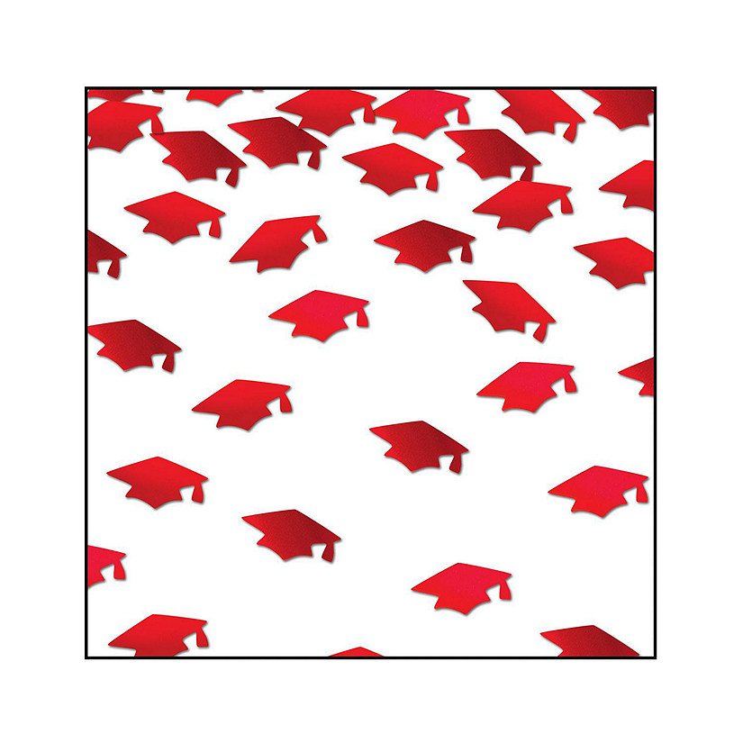 Beistle - Red Grad Caps Confetti - 6 Pack Image