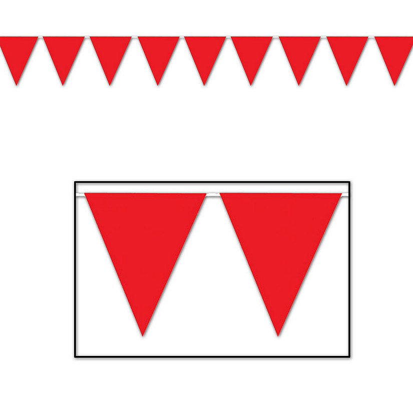 Beistle - Red Pennant Banner - 12 Pack Image