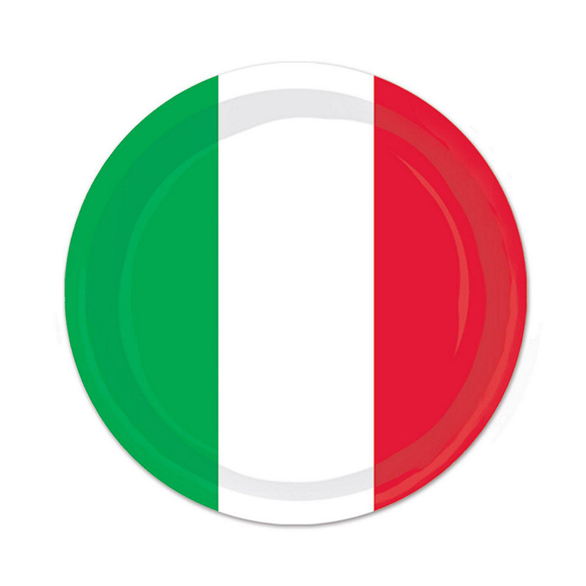 Beistle - Red, White &amp; Green Plates - 7" - 12 Pack Image