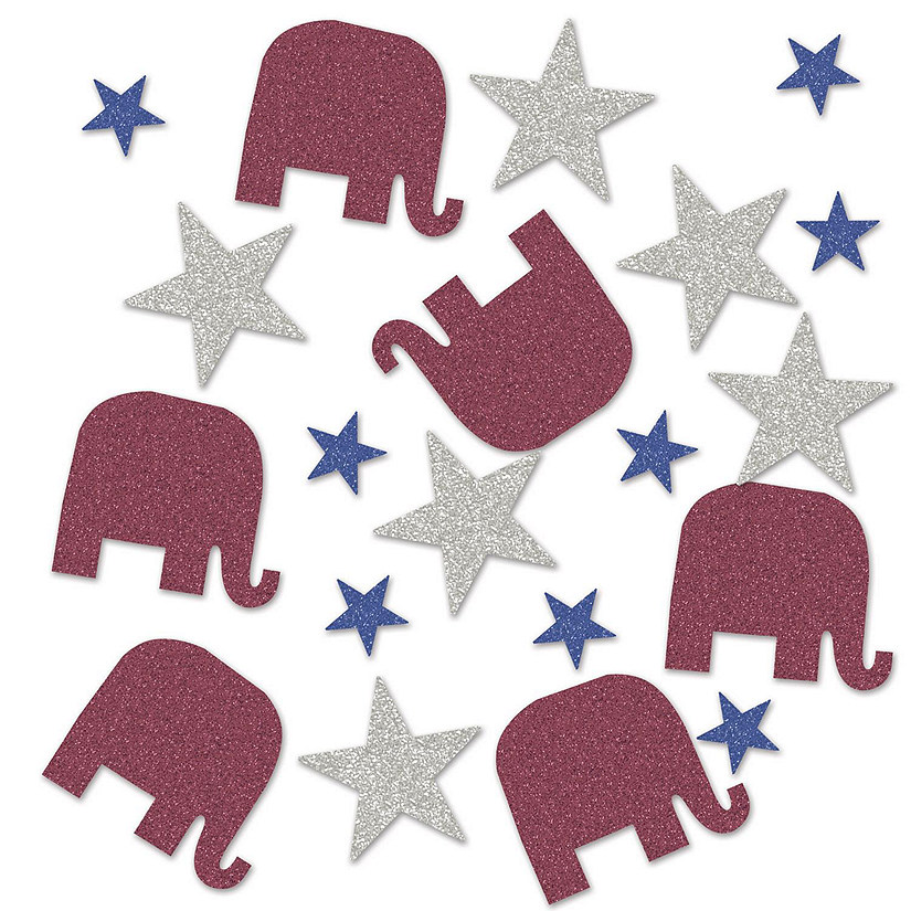 Beistle - Republican Deluxe Sparkle Confetti - 12 Pack Image