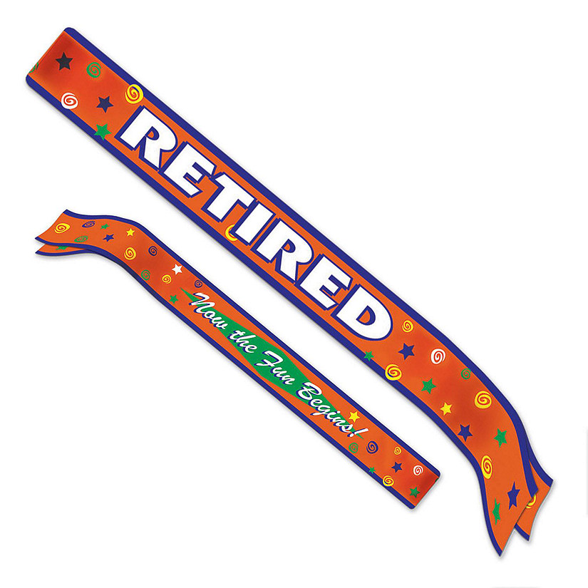 Beistle - Retired Now The Fun Begins! Satin Sash - 6 Pack Image