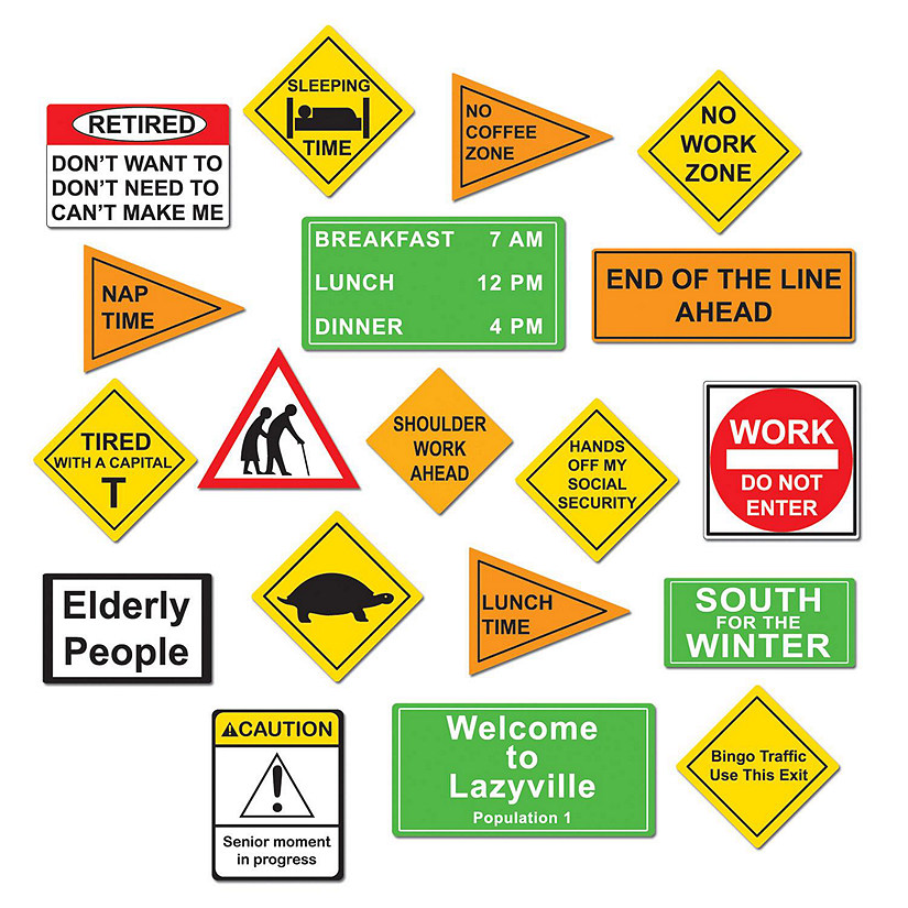 Beistle - Retirement Cutouts - 12 Pack Image