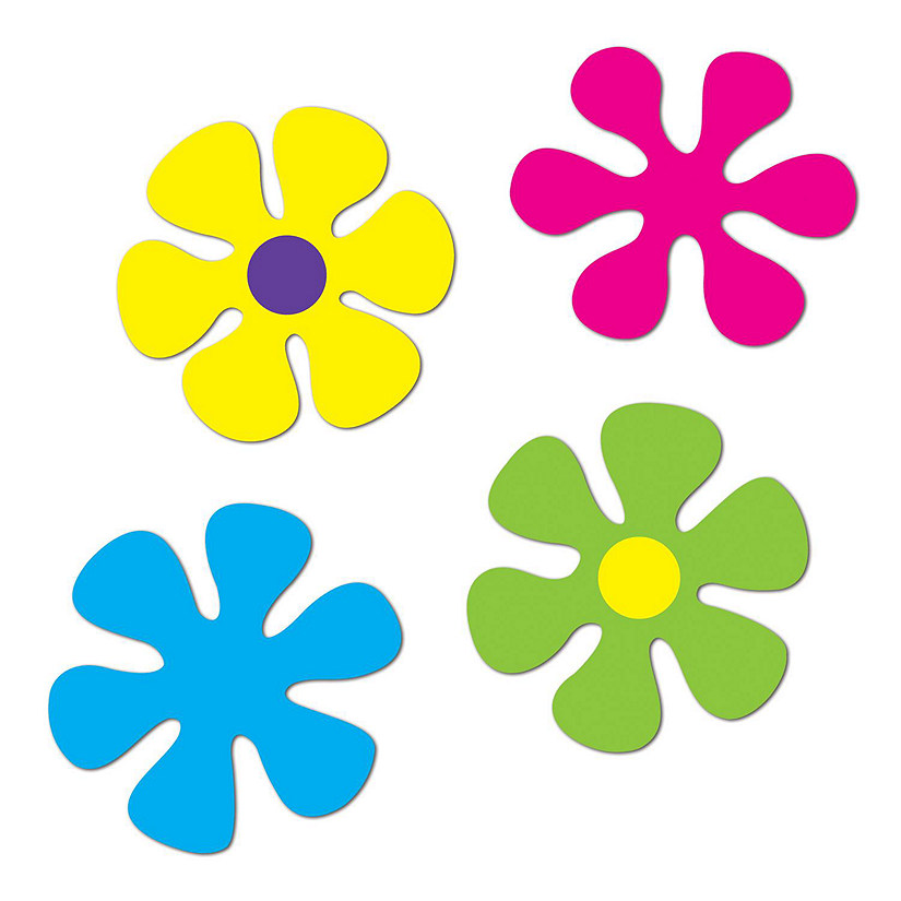 Beistle - Retro Flower Cutouts - 12 Pack Image