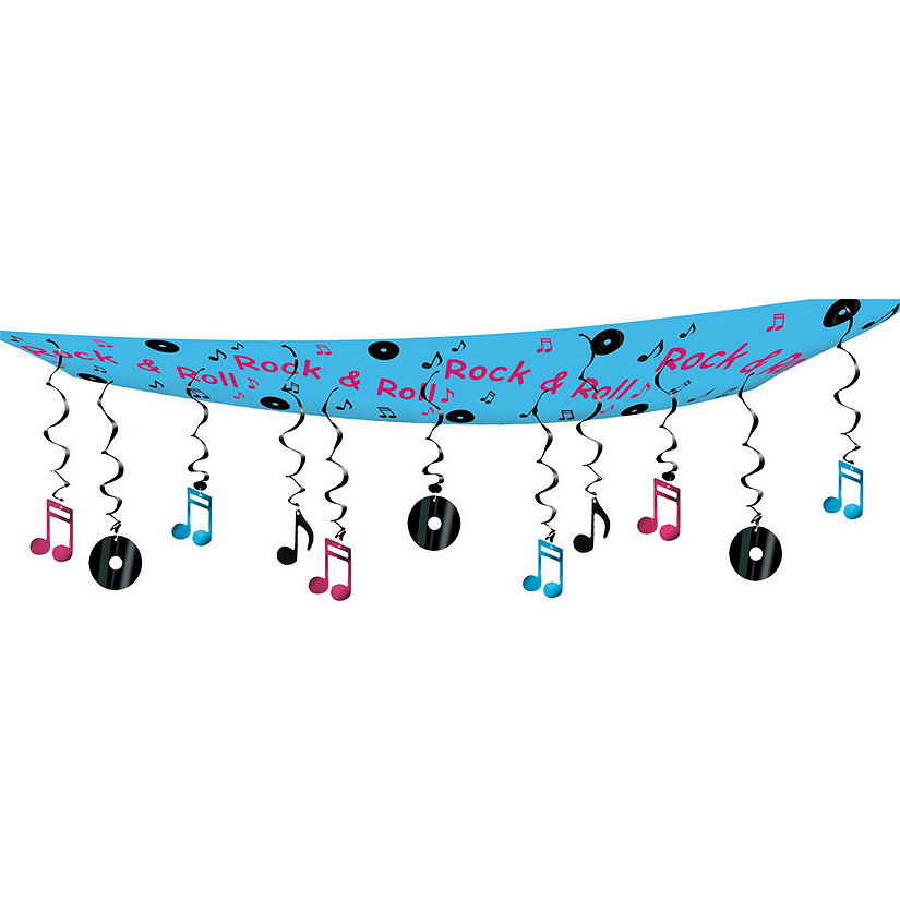 Beistle - Rock &amp; Roll Ceiling Decor - 6 Pack Image
