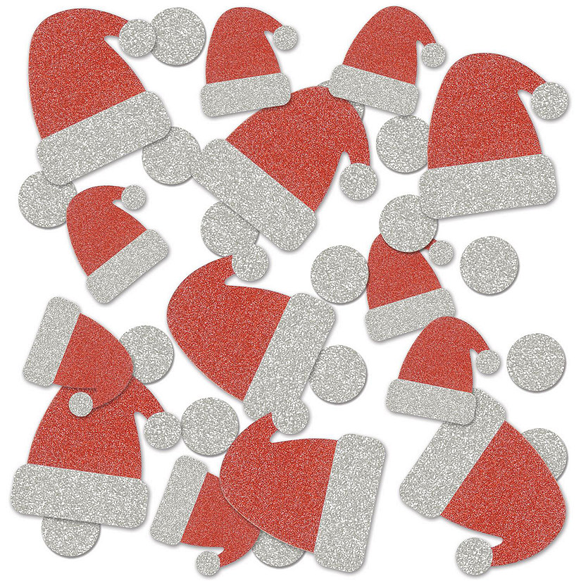 Beistle - Santa Hat Deluxe Sparkle Confetti - 12 Pack Image