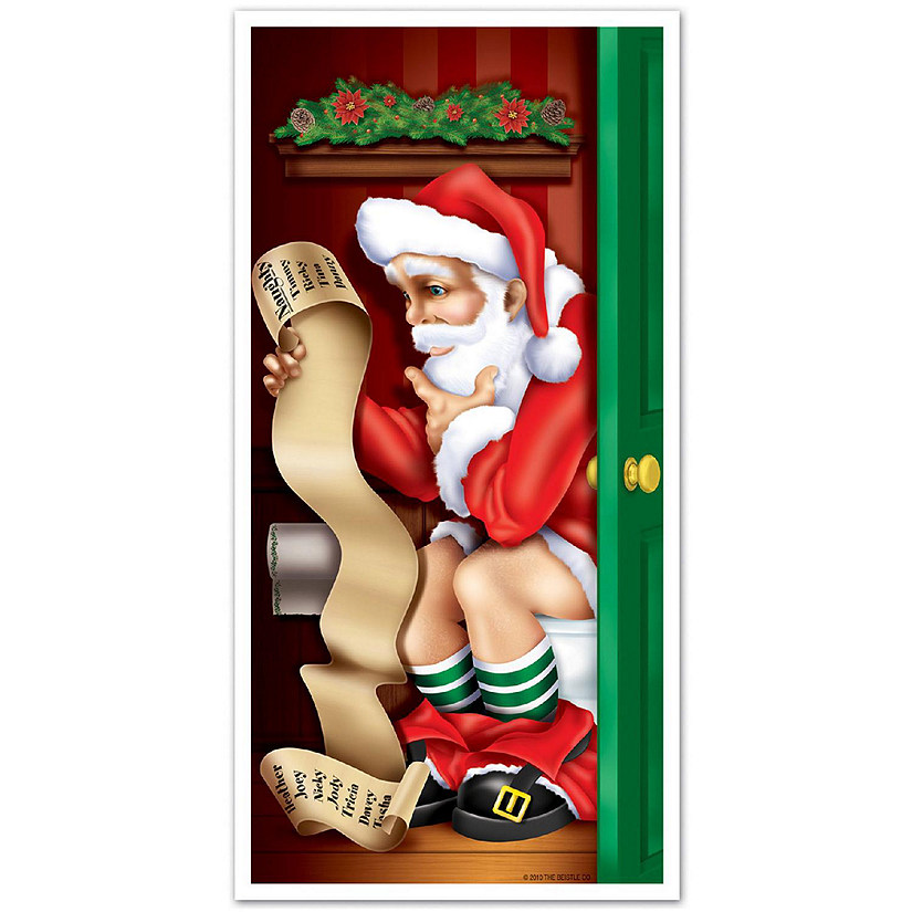 Beistle - Santa Restroom Door Cover - 12 Pack Image