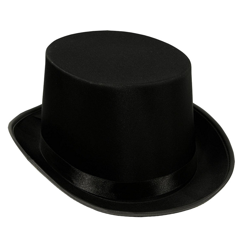 Beistle - Satin Sleek Top Hat - Black - 6 Pack Image