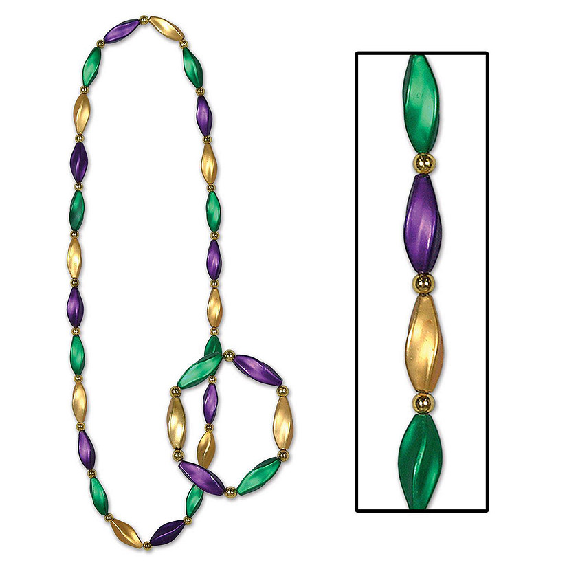Beistle - Satin Swirl Beads/Bracelet Set - 12 Pack Image