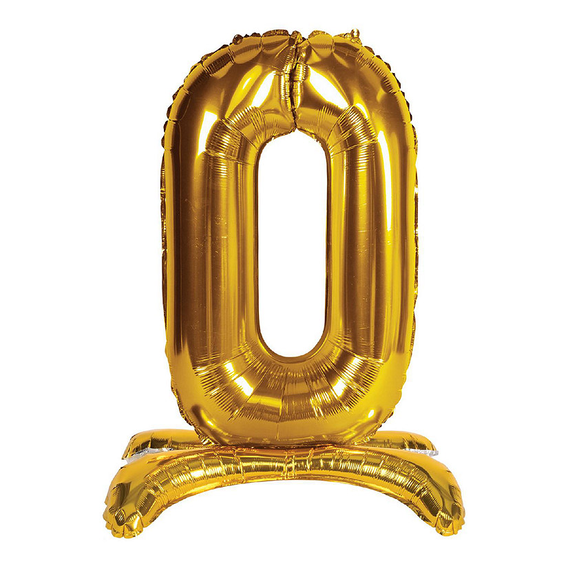 Beistle - Self-Standing Balloon Number "0" - 6 Pack Image