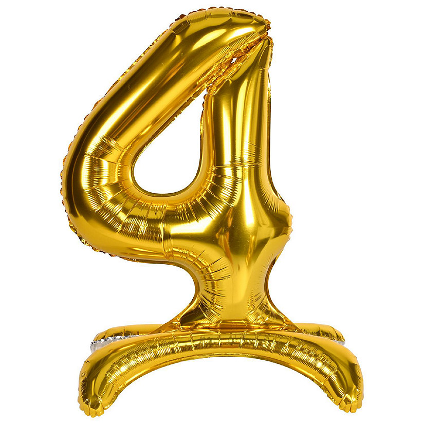 Beistle - Self-Standing Balloon Number "4" - 6 Pack Image
