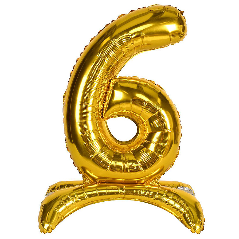 Beistle - Self-Standing Balloon Number "6" - 6 Pack Image