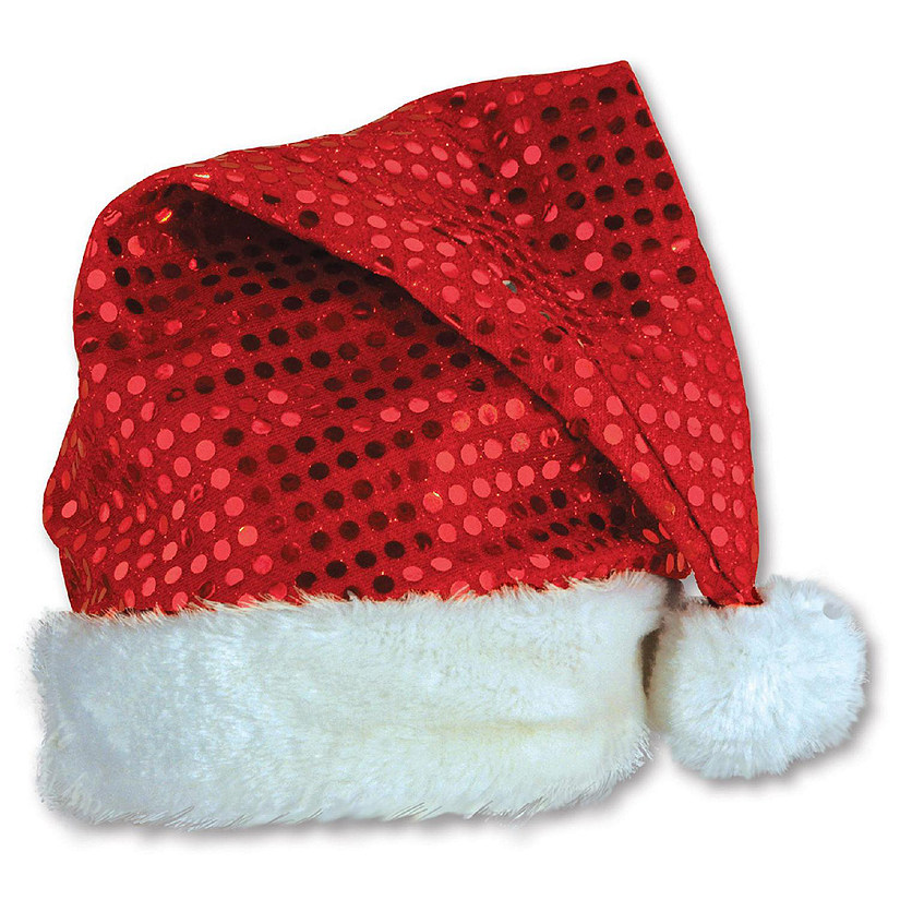 Beistle - Sequin-Sheen Santa Hat - 12 Pack Image