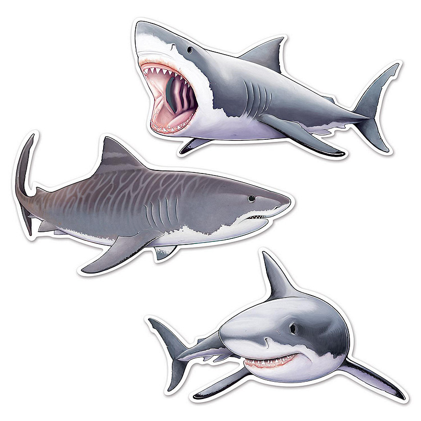 Beistle - Shark Cutouts - 12 Pack Image