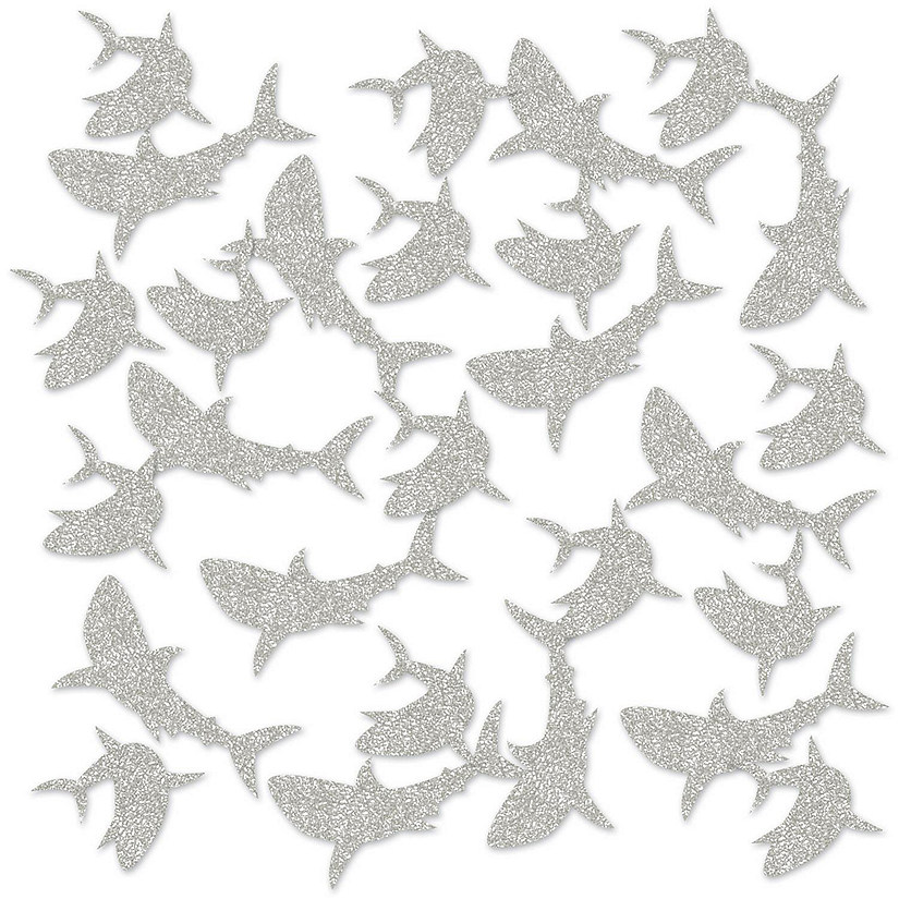 Beistle - Shark Deluxe Sparkle Confetti - 12 Pack Image