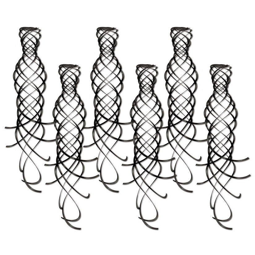 Beistle - Shimmering Whirls - Black - 6 Pack Image