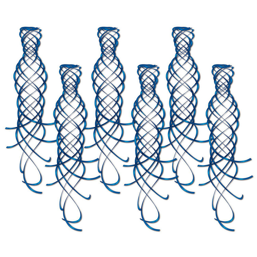 Beistle - Shimmering Whirls - Blue - 6 Pack Image
