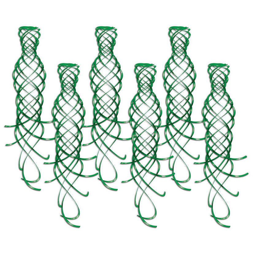 Beistle - Shimmering Whirls - Green - 6 Pack Image