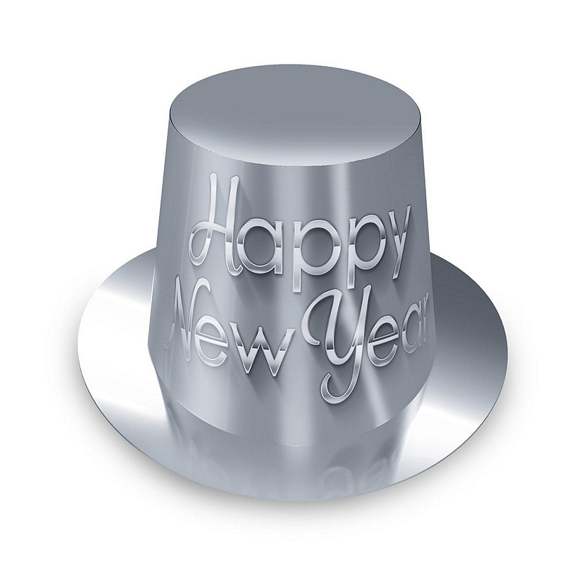 Beistle - Silver New Year Hi-Hat - 25 Pack Image