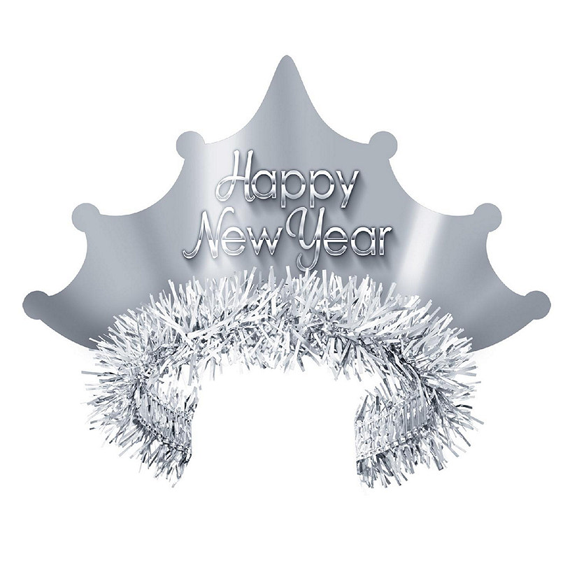 Beistle - Silver New Year Tiara - 50 Pack Image