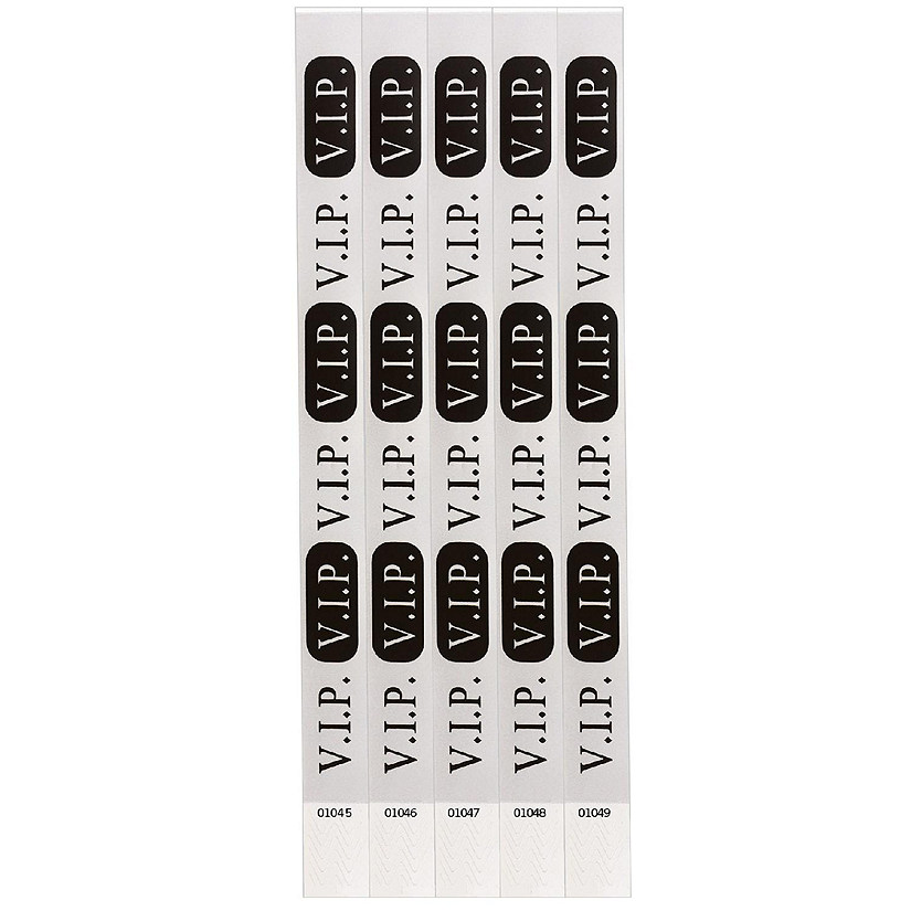 Beistle - Silver V.I.P. Wristbands - 6 Pack Image