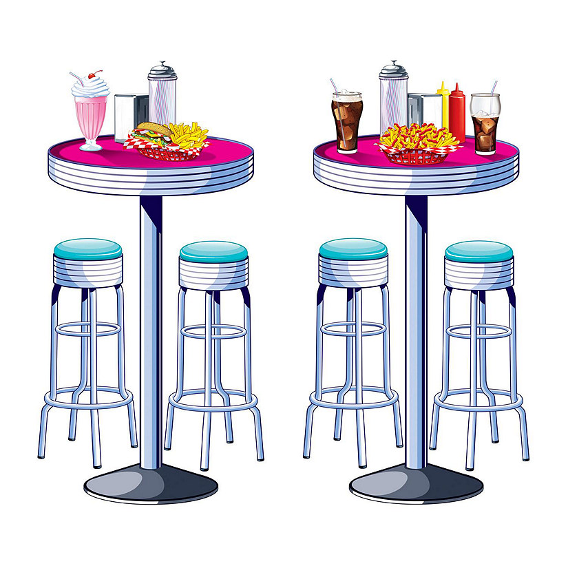 Beistle - Soda Shop Tables &amp; Stools Props - 12 Pack Image