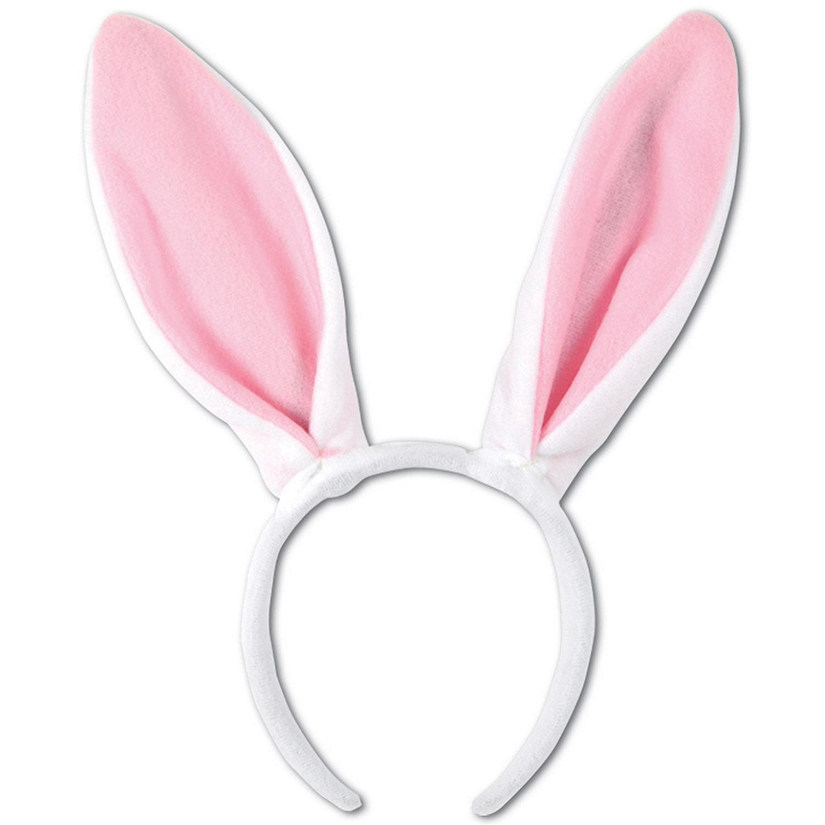Beistle - Soft-Touch Bunny Ears - White - 12 Pack Image