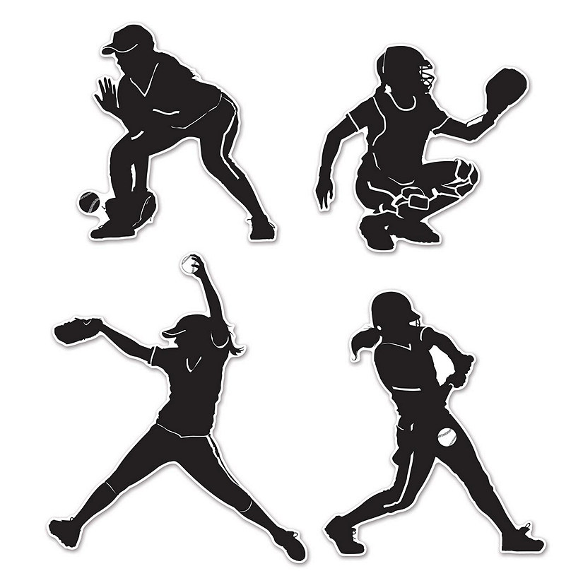 Beistle - Softball Silhouettes - 12 Pack Image