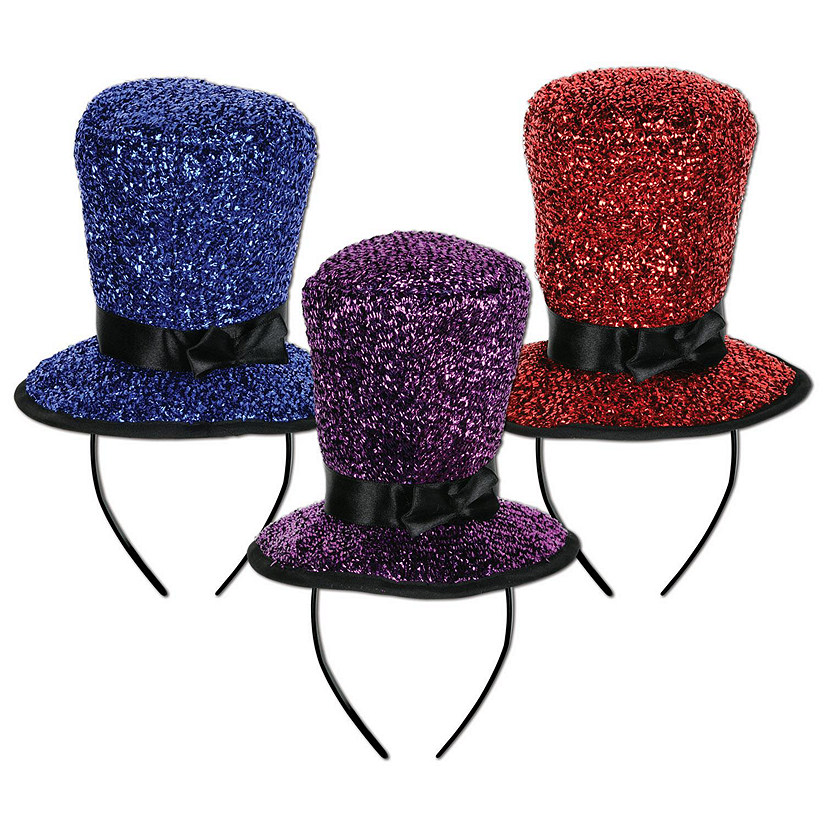 Beistle - Sparkling Top Hat Headbands - 12 Pack Image