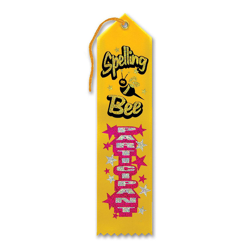 Beistle - Spelling Bee Participant Award Ribbon - 6 Pack Image