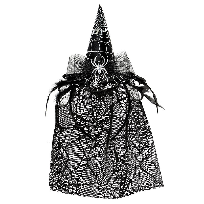 Beistle - Spider Witch Hat Headband w/Veil - 12 Pack Image