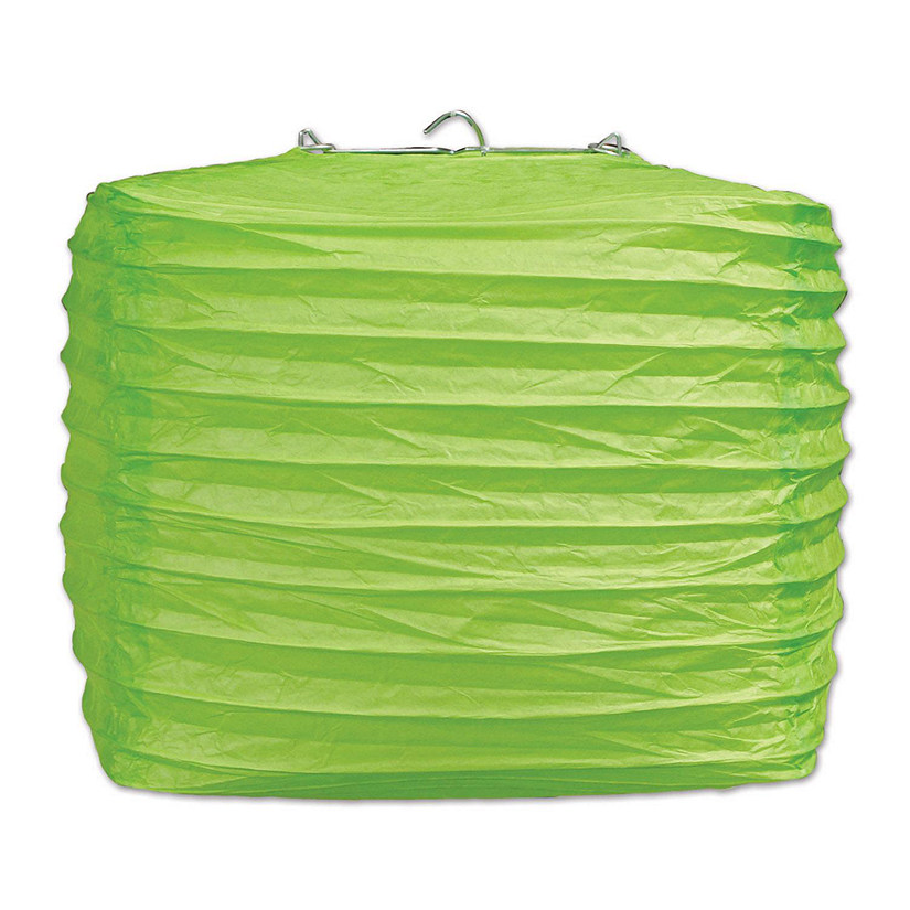 Beistle - Square Paper Lanterns - Light Green - 12 Pack Image