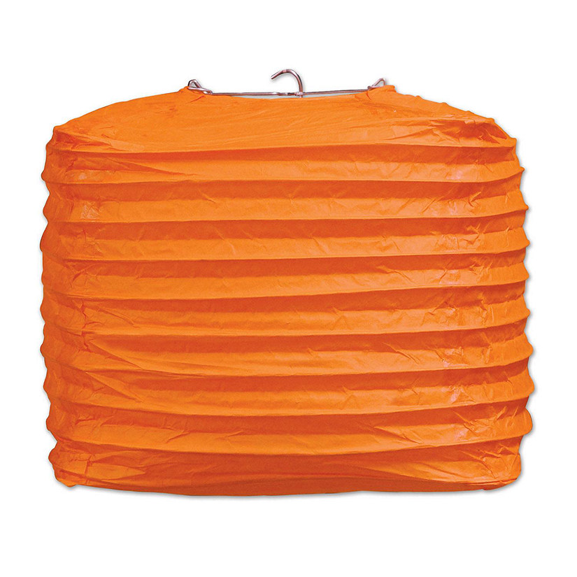 Beistle - Square Paper Lanterns - Orange - 12 Pack Image