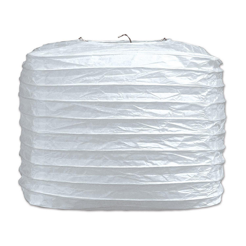 Beistle - Square Paper Lanterns - White - 12 Pack Image
