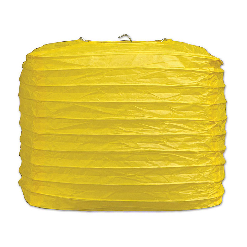 Beistle - Square Paper Lanterns - Yellow - 12 Pack Image