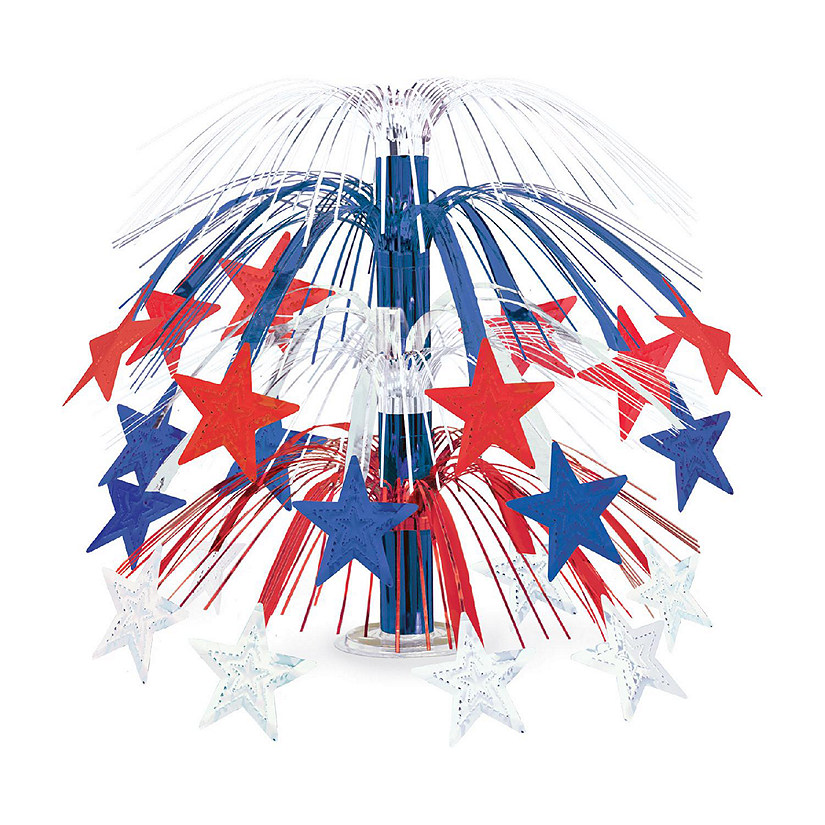 Beistle - Star Cascade Centerpiece - Red, White and Blue - 6 Pack Image